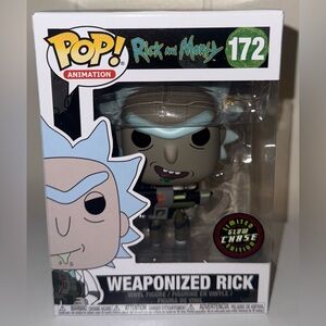 Funko Pop! Animation Weaponized Rick Figure - Gray, Blue, Green